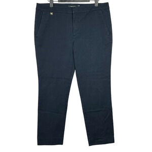 LAUREN Ralph Lauren Stretch Cotton Blend Ankle Pants Navy Blue Size 10